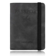 Blocking Passport Holder Leather Travel Wallet