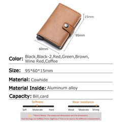 RFID Blocking Men Wallet ID Card Holder