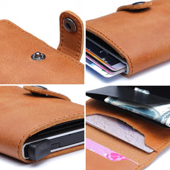 RFID Blocking Men Wallet ID Card Holder